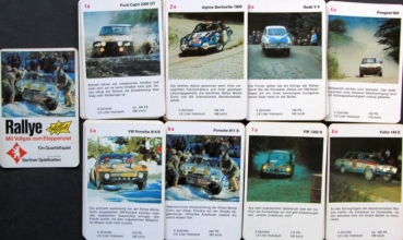 Berliner Spielkarten "Rallye - Mit Vollgas zum Etappensieg" 1972 Cardgame (0117)